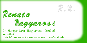 renato magyarosi business card