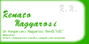 renato magyarosi business card